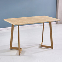 佳匠 现代简约小户型饭桌饭桌长方形餐桌椅咖啡桌餐厅家具 原木色（140*80cm)