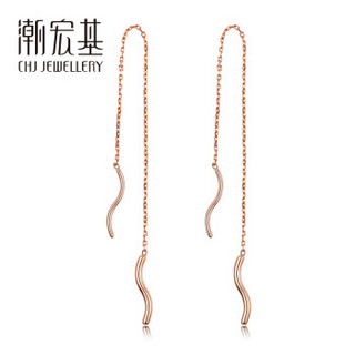 潮宏基 CHJ JEWELLERY 流星耳线 彩金耳线18K金耳钉 EEK30001891