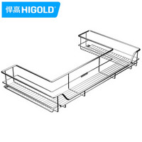 悍高（HIGOLD）308002阻尼导轨拉篮 厨房U型水槽拉篮 水槽拍档 可抽屉 可开门式 900柜体-安格斯导轨（单层）
