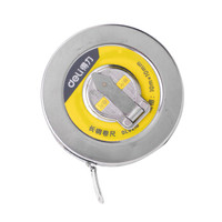 得力（deli）10米盘式钢卷尺长钢卷尺大量程工程测量尺10mx10mm DL9210