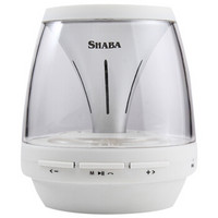 SHABA VS-18 蓝牙音箱透明酷炫发光无线迷你便携车载高音质多功能小音响 白色