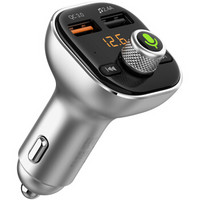 dongdong 咚咚 M2S智能语音车载MP3蓝牙接收器电话FM发射器点烟器式USB QC3.0银