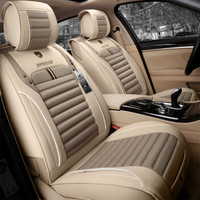 紫风铃汽车坐垫四季通用仿亚麻全包围汽车座垫昂科威威朗途胜凌派昂科威朗逸英朗凯美瑞座套04标准版-神秘黑