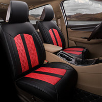 布雷什(BOLISH)七座四季通用专车订制汽车坐垫全包围夏季凉垫汽车座垫沃兰多卡帕奇座套车内饰品标准款黑红色