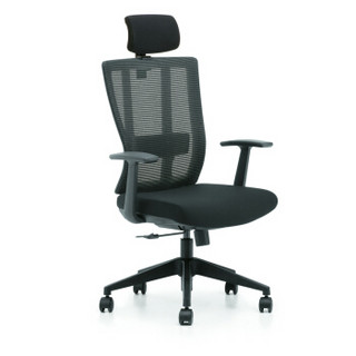 华旦 ZM-Y402 黑色五星脚网椅电脑椅办公室转椅职员椅