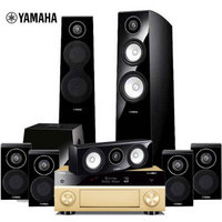 雅马哈（YAMAHA）NS-F700+NS-C700+NS-B700+NS-SW700+RX-V1083 7.1家庭影院套装 音箱黑色，功放金色