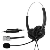 YEY 亚尔亚 VE120D-MV双耳呼叫中心话务员耳机 电话机耳机 可调音量大小和静音功能
