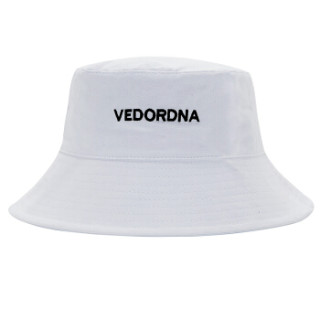 维多迪纳（vedordna）帽子男女通用渔夫帽防晒大帽檐盆帽帆布正反字母可折叠沙滩出游渔夫帽 MZ151白色均码