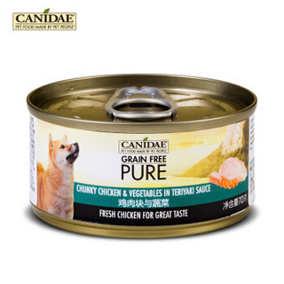 美国进口 卡比 Canidae 宠物罐头 狗粮 天然无谷 鸡肉与蔬菜 狗罐头 70g