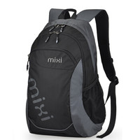 米熙 大容量旅行防泼水电脑双肩包 M5005-21英寸黑灰色