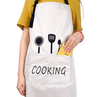 拜杰（Baijie）厨房防水防污围裙 防水灰白围裙CP-147