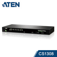 ATEN宏正8口多电脑KVM切换器 8进1出PS2/USB VGA机架切换器CS1308