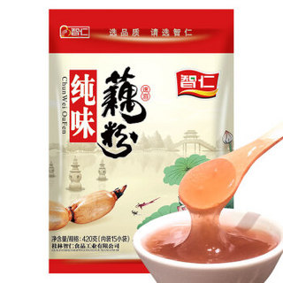 智仁 纯味藕粉 420g 传统西湖藕粉味手工纯藕粉