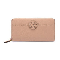 TORY BURCH 汤丽柏琦 奢侈品 TB女包 MCGRAW系列米色皮革长款钱包钱夹 41847 288