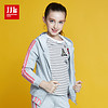 季季乐（JJLKIDS Partner Club）童装女童外套秋季儿童长袖上衣休闲运动外套 GQW71133-1 麻灰 150