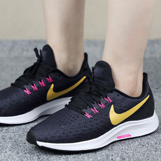 NIKE 耐克 女子 气垫 跑步鞋 PEGASUS 35 飞马 缓震 运动鞋 942855-008 铁架黑色 36.5码