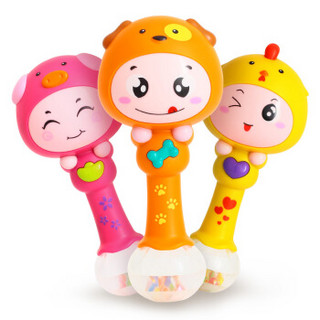 汇乐玩具（HUILE TOYS）十二生肖节奏棒 摇铃宝宝音乐手摇铃婴儿童玩具 817 颜色造型随机发货