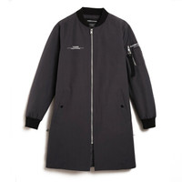 intercrew2019春季新款时尚休闲情侣装外套字母印字中长款立领夹克风衣女 ITS1UJ32M 灰色 95/L