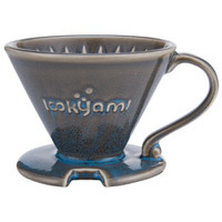 LOOKYAMI 手冲滴滤杯阿曼达陶瓷咖啡滤杯冲杯V01 蓝色
