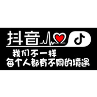 车动力 抖音车贴汽车贴纸反光贴文字 抖音同款汽车用品车贴纸 单行字:我们不一样 抖音车贴