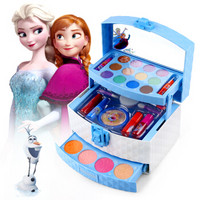 迪士尼Disney 儿童彩妆安全化妆品玩具套装 女孩礼物过家家装扮舞台表演化妆盒 冰雪奇缘公主迷你化妆箱