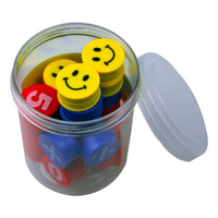 比比牛 白板磁粒 强磁48粒30mm数字符号笑脸吸铁石 筒装数字PNM-B3048