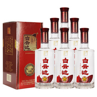 白云边 红三星陈酿 浓酱兼香型白酒 42度 500ml*6瓶 整箱装