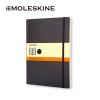 MOLESKINE 经典笔记本子 软面加大型横间手账黑色7223 *3件