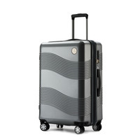 antler 安特丽 时尚行李箱 男女士拉杆箱大容量20英寸旅行箱 万向轮商务出国密码登机PC箱子 A858 灰色