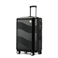 antler 安特丽 时尚行李箱 男女士拉杆箱大容量28英寸旅行箱 万向轮商务出国密码托运PC箱子 A858 黑色
