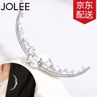 羽兰JOLEE 胸针 S925银白水晶胸花时尚简约韩版彩色宝石首饰品新款别针送女友妈妈生日礼物