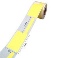 普贴（PUTY）38mm*25mm+40mm 标签纸  热敏通信线缆标签纸旗型/F型/刀型 黄（ 100片/卷）