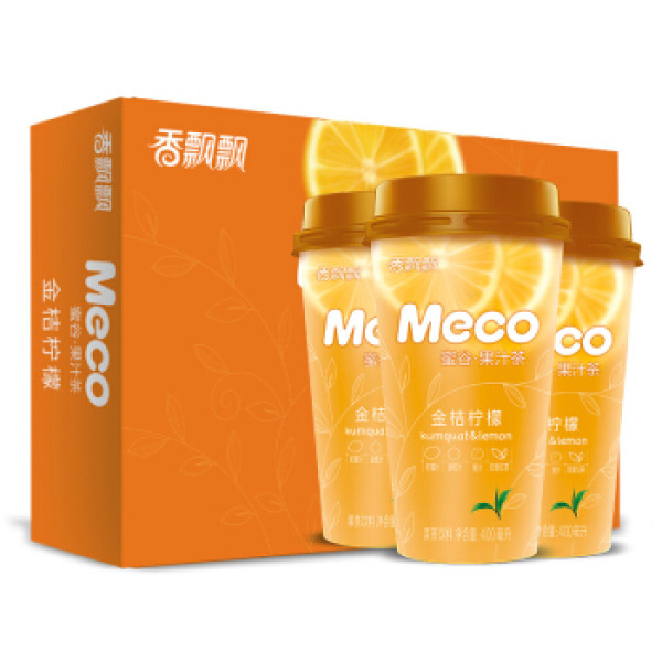 商品香飘飘meco蜜谷果汁茶金桔柠檬口味400ml15杯