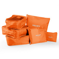 法国大使牌（Delsey）出差防水男女洗漱包收纳袋贴心之旅收纳包六件套橙色00091090125