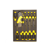 史丹利 (STANLEY) 22件套英制螺丝批组套紧固螺丝刀改嘴套装工具托 LT-030-23
