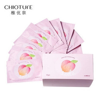 CHIOTURE 稚优泉 蜜桃苏打卸妆湿巾 40片（眼妆唇妆脸部一次性温和清洁便携）