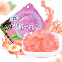 Bike Boy 爆浆软糖果汁软糖橡皮糖 网红休闲零食 水蜜桃味52g *2件