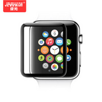 技光（JEARLAKON）苹果手表钢化膜Apple watch series2/3保护贴膜iWatch3D全屏覆盖高清玻璃前膜42mm