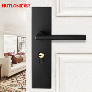 汇泰龙(Hutlon)门锁室内卧室房门锁美式黑色卫生间实木门把手家用静音门锁