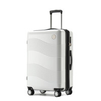antler 安特丽 时尚行李箱 男女士拉杆箱大容量20英寸旅行箱 万向轮商务出国密码登机PC箱子 A858 白色