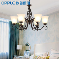 OPPLE/欧普照明 美式吊灯 MD670-Y14×6-E27-1-伊甸庄园 0W-39W