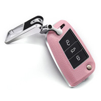 赛邦（SAIBON）大众钥匙包2017款新帕萨特 汽车真皮钥匙套折叠款