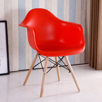 94027 书房办公椅伊姆斯大盆椅现代简约塑料椅北欧餐椅红色