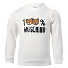 MOSCHINO KIDS 莫斯奇诺 奢侈品童装 女童白色混纺长袖小熊印花运动衫 MTF00T LDA03 10063 2A