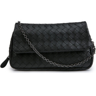 商品bottega veneta 葆蝶家 女士黑色羊皮编织单肩斜挎包 310774 v