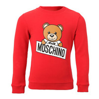 MOSCHINO KIDS 莫斯奇诺 奢侈品童装 女童红色混纺长袖小熊印花运动衫 M5F00T LDA03 50109 3A