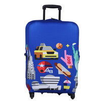 LOQI行李箱保护套 防水防雨防尘耐磨 时尚旅行拉杆箱保护套 艺术系列 纽约标志 L码 适用于27-30英寸行李箱