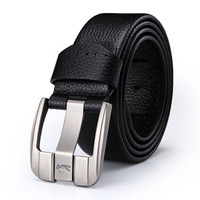 高尔夫GOLF头层牛皮男士皮带时尚针扣皮带男款裤带商务休闲腰带礼盒P8BV14902J黑珍珠枪