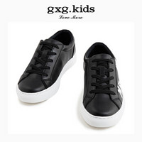gxg kids X KRUNK18春新款童装鞋子套脚黑色男童休闲鞋板鞋潮 黑色 130