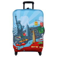 LOQI行李箱保护套 防水防雨防尘耐磨 时尚旅行拉杆箱保护套 艺术系列 纽约 L码 适用于27-30英寸行李箱